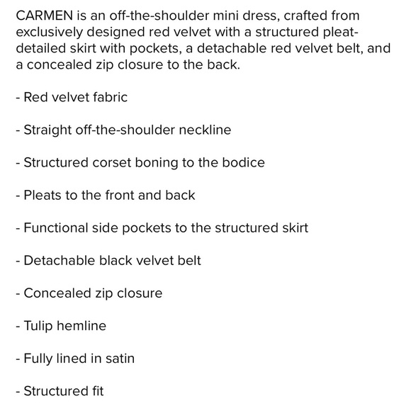 NADINE MERABI Off-Shoulder Red Mini Dress - Picture 4 of 5